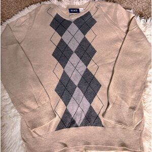 Boys Argyle Scoop Neck Sweater Size 10-12
